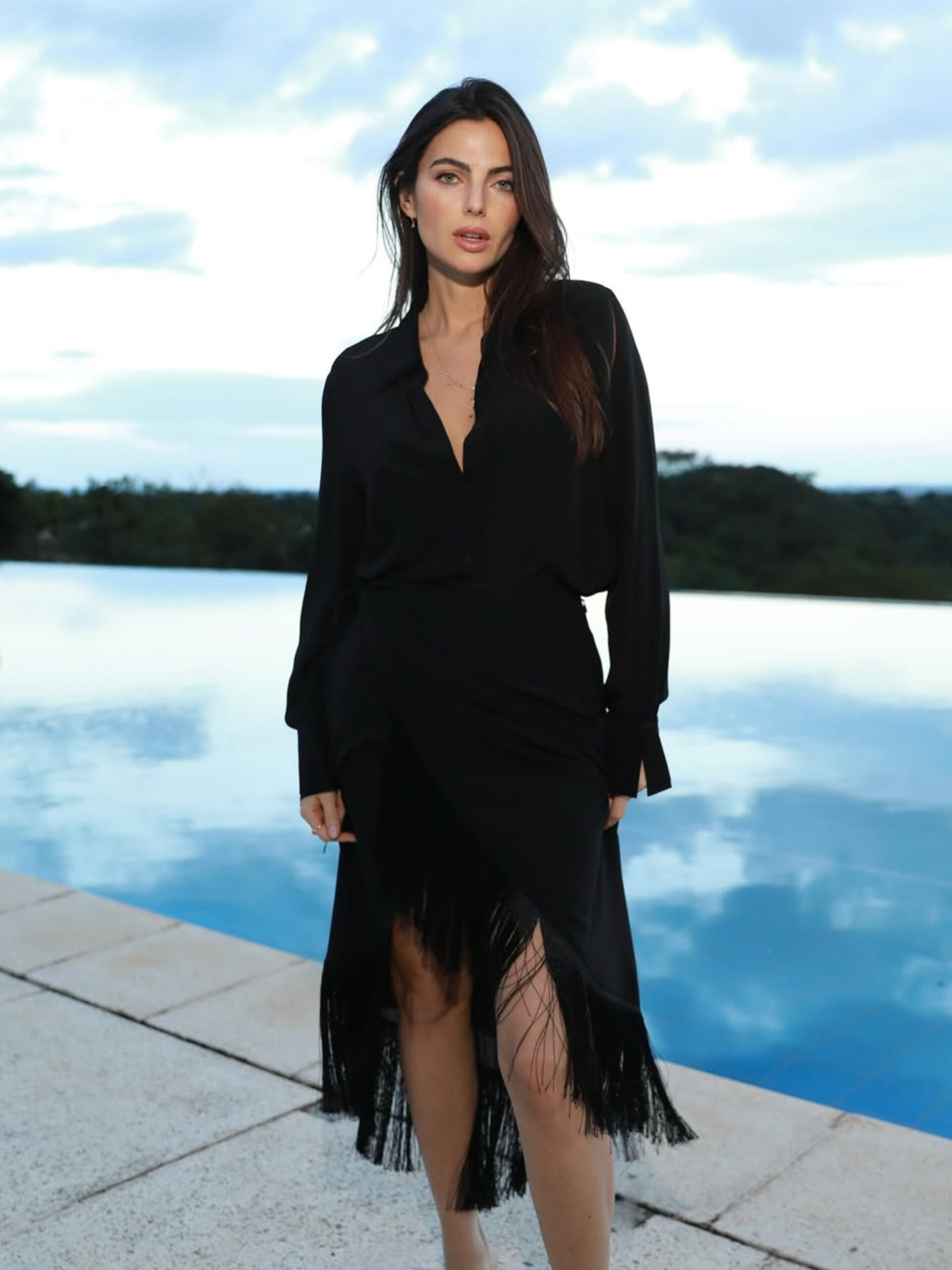 Noir Twilight Wrap Dress